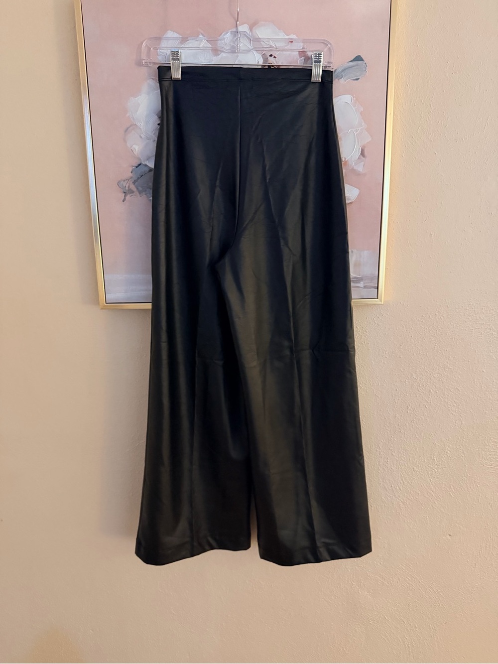 NWT Ripley Rader Black Faux Leather Wide Leg Pants | Size 3 (Medium) - Picture 2 of 4
